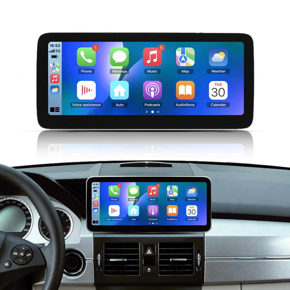 10.25 Inch Android 13 Touchscreen for Mercedes Benz GLK Class X204 NTG 4.0 2008-2012 Car Radio GPS Navigation Multimedia Player HD Screen