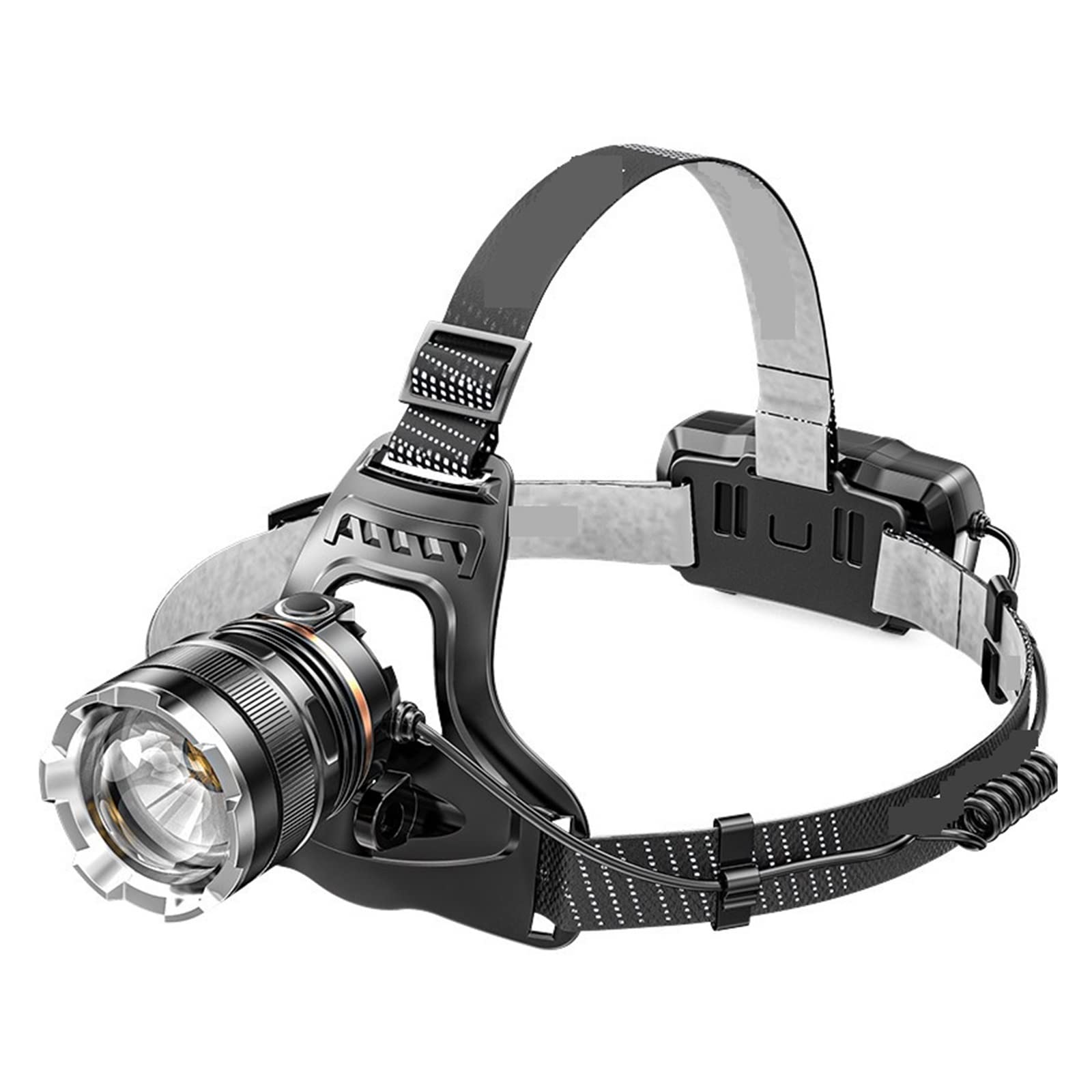 MyrRhe Lampada Frontale P50 Ricaricabile Tramite USB a induzione di Luce Forte - Ideale per la Pesca Notturna all'aperto
