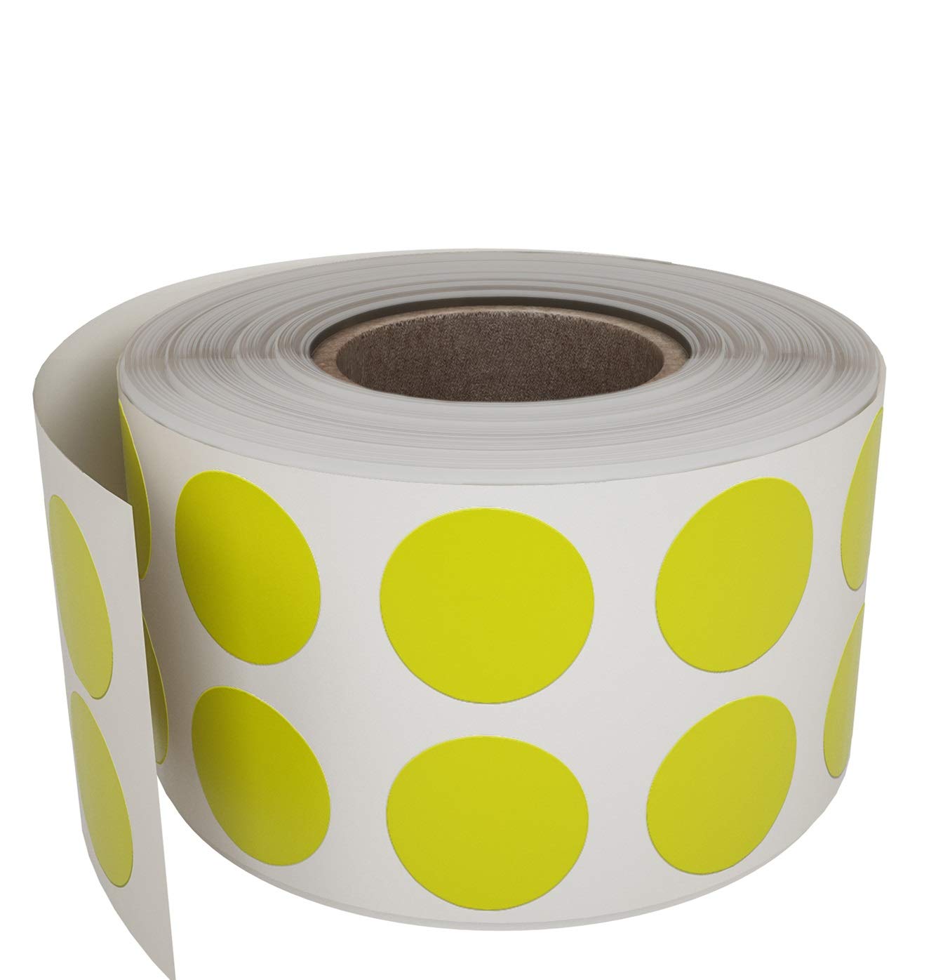 Royal Green Dot Stickers in Yellow (1.3cm) Colored Labels on a Roll for Inventory Labeling 13mm 1080 Pack