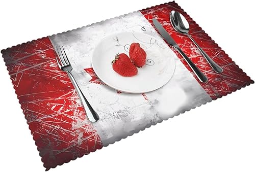 Miniatura 15 de Rectangular Placemats Set of 4, Heat Resistant Maryland Flag Printed Kitchen Dining Table Mats Maryland Flag,Arizona Flag,Canadian Flag,Fantasy