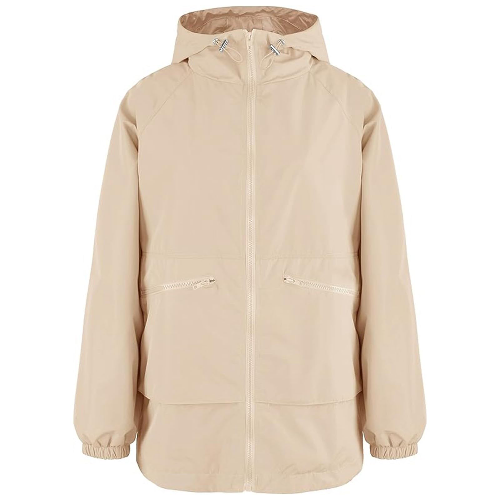 Giacca a vento da donna a maniche lunghe con chiusura lampo, per il tempo libero, in denim, robusta camicetta in cotone, alla moda, per tutti i giorni