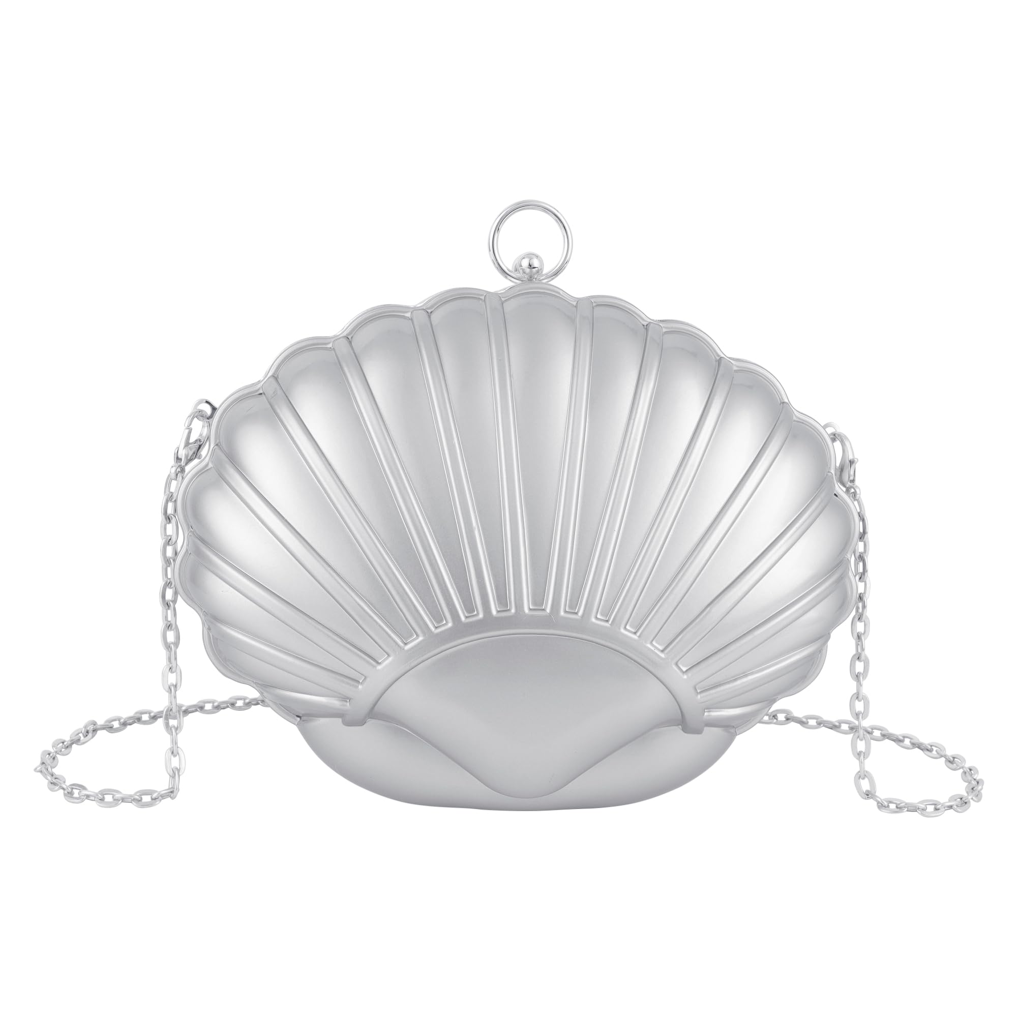 Women Seashell Evening Bag Purse Mermaid Chain Strap Clutch Handbag Shoulder Bag