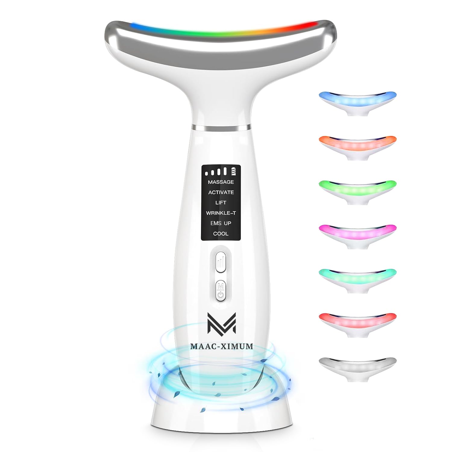 6-in-1 Neck, Face Sculpting Device with LED Light Therapy, Hot & Cold Modes, EMS Microcurrent, Sonic Massage