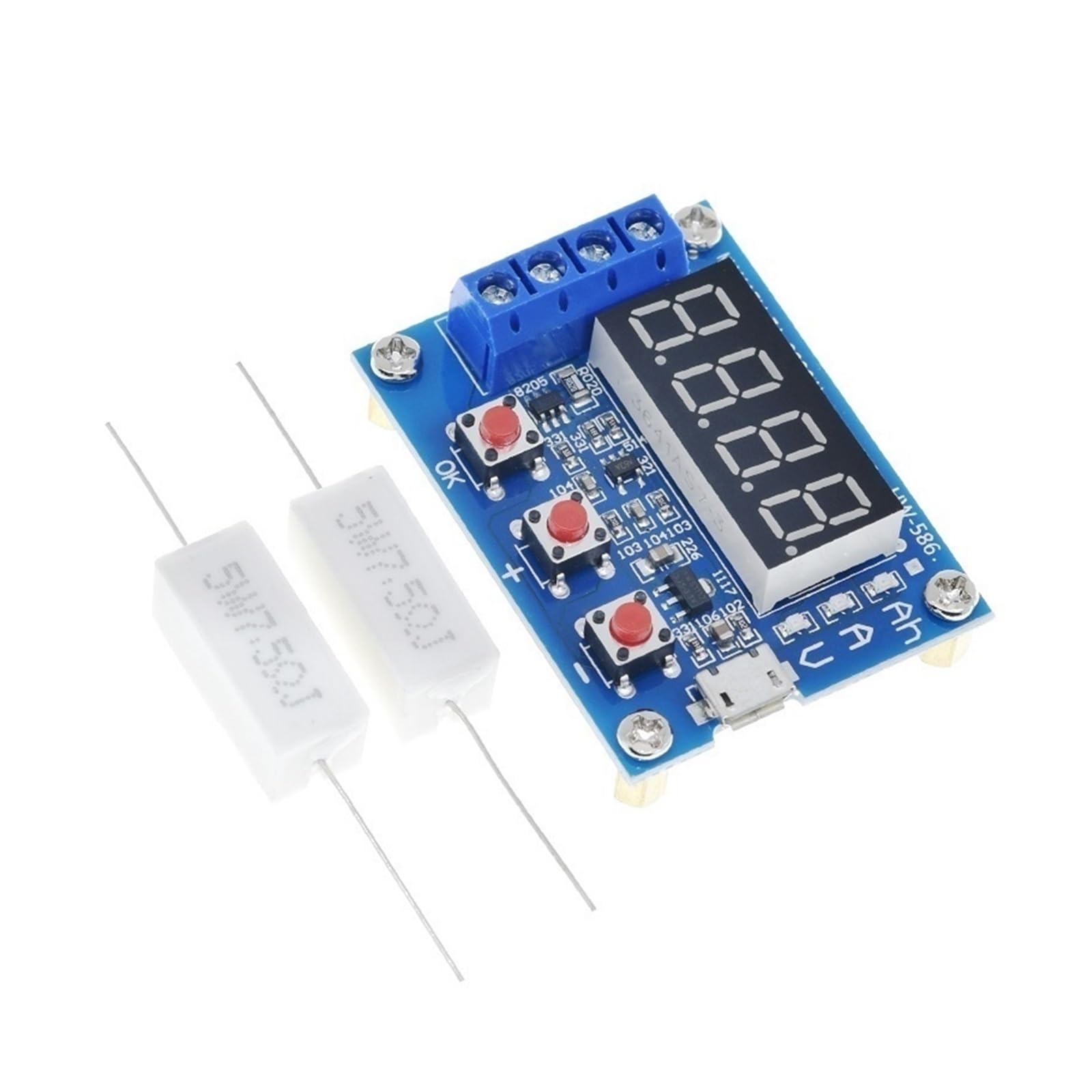 18650 Li-ion Tester pojemności baterii litowej Rezystancja Miernik pojemności akumulatora kwasowo-ołowiowego Tester rozładowania
