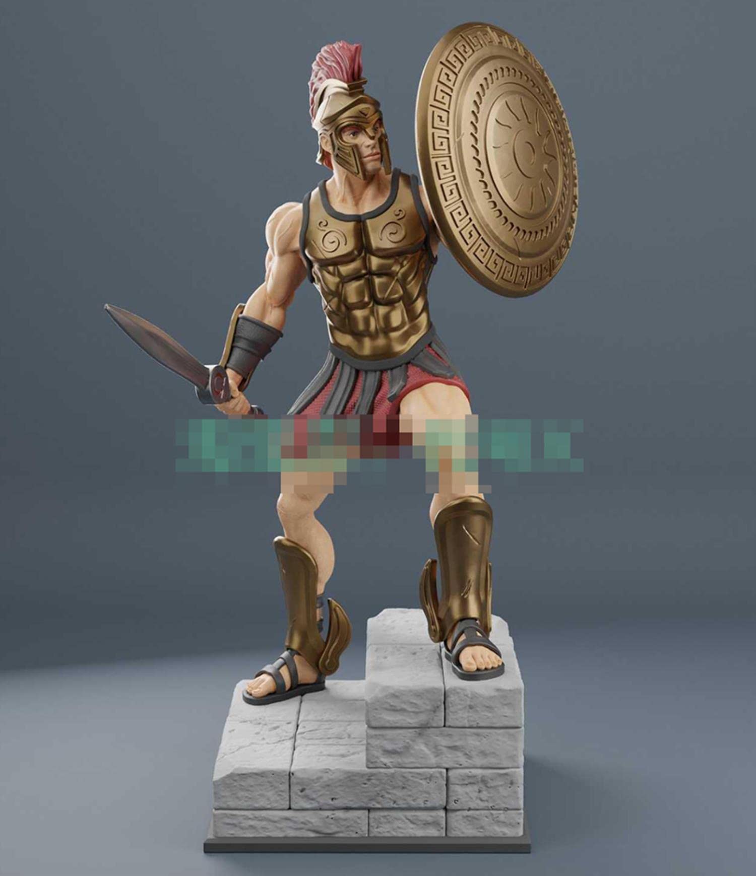 ZHANGJING 1/24 75mm 1/18 100mm Modelo de Resina Antiguo Guerrero Espartano Griego Figura sin Montar RA-406 sin Pintar