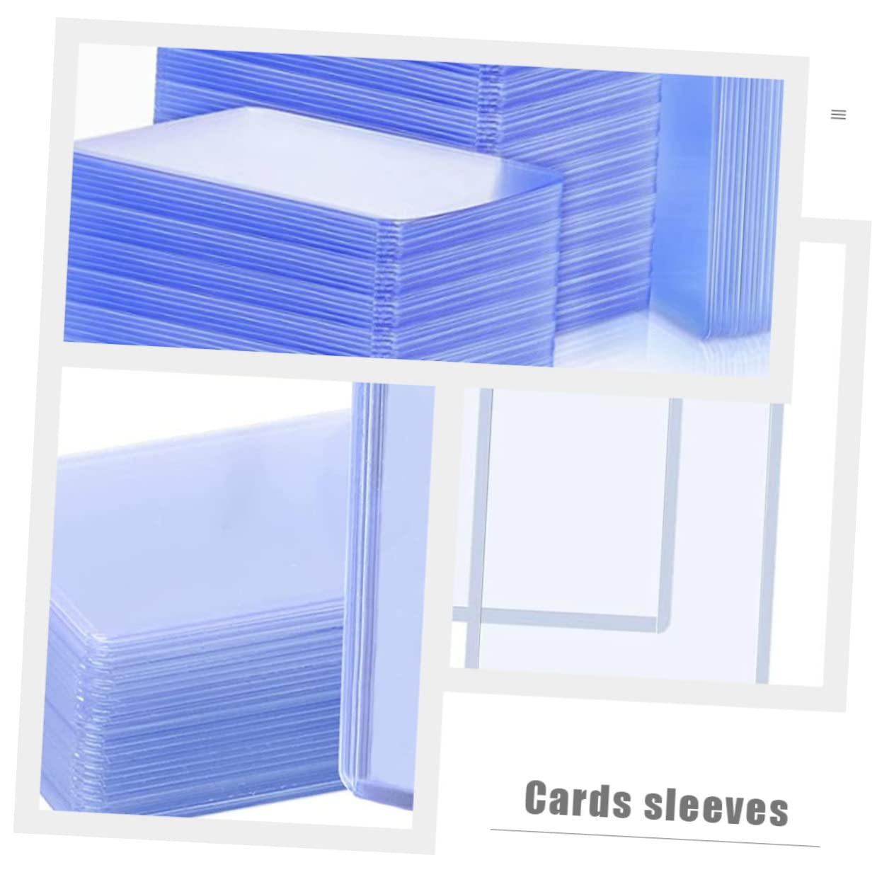 Buste Protettive Standard per Carte Collezionabili Blu 100 Pezzi Pvc