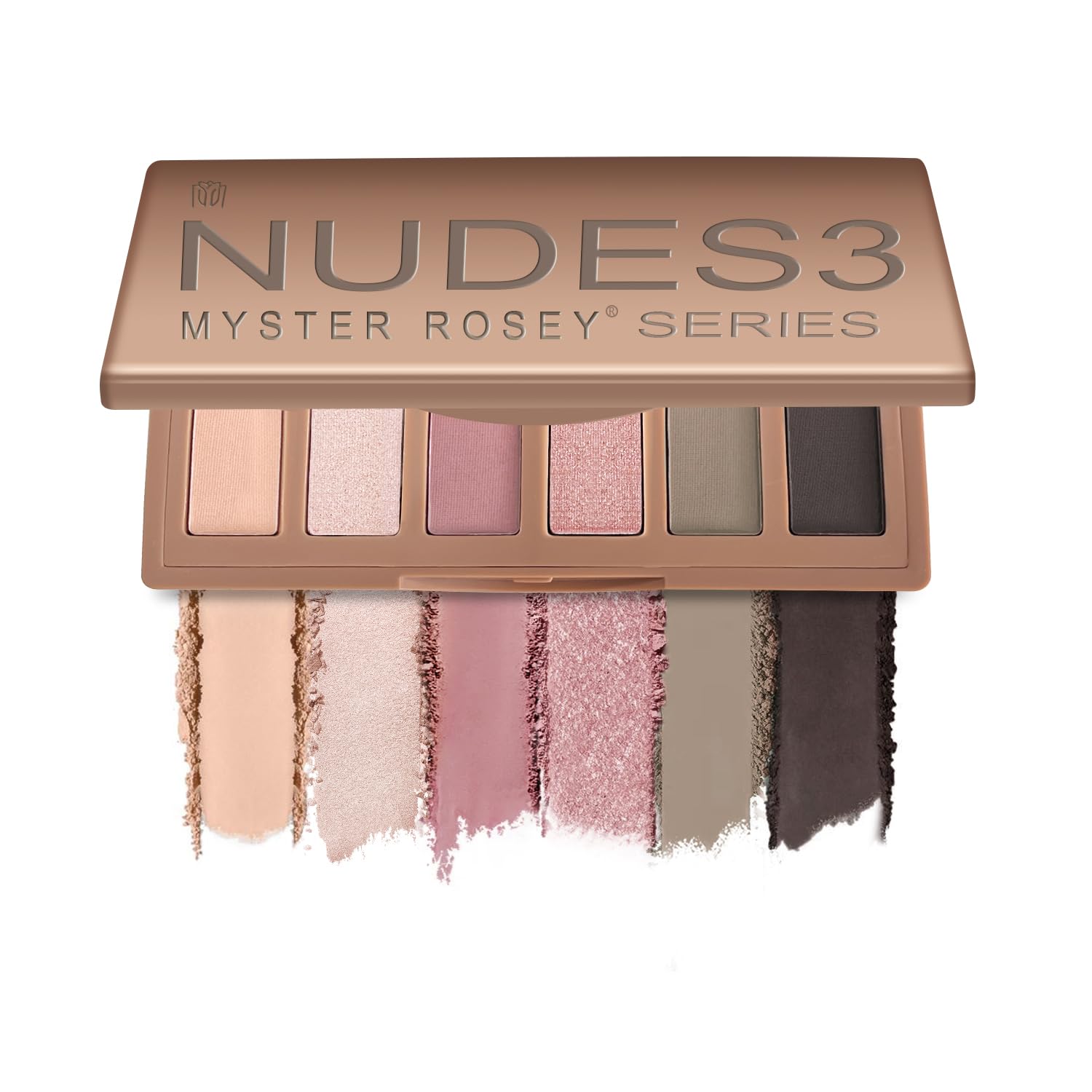 MYSTER ROSEY Nudes Series Mini Eyeshadow Palette, Velvety Matte&Satin Finish, 6 Nude Taupe & Brown Neutral Eye Shadows, Travel Friendly Size, Vegan, Cruelty -free (Soft Pink)