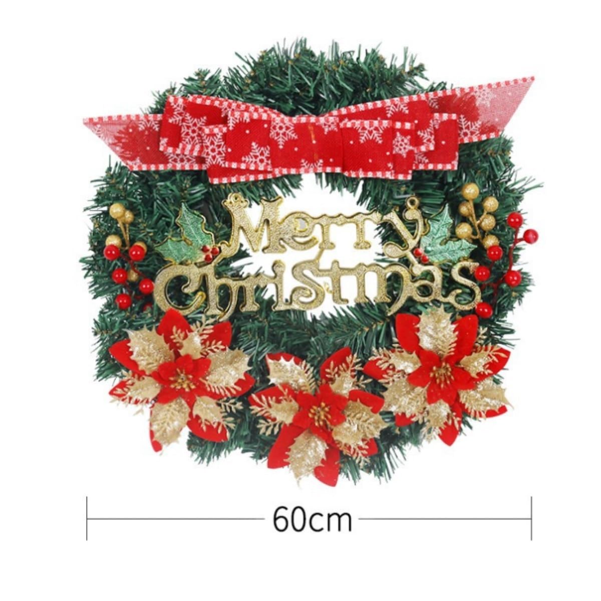 Winterkranz Dekokranz Weihnachtskranz Haustür Weihnachtsdekoration Innen- Und Außendekoration Adventskranz Christbaumschmuck(7 3/8)