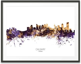 Calgary Canada Skyline art print poster, unframed -11851