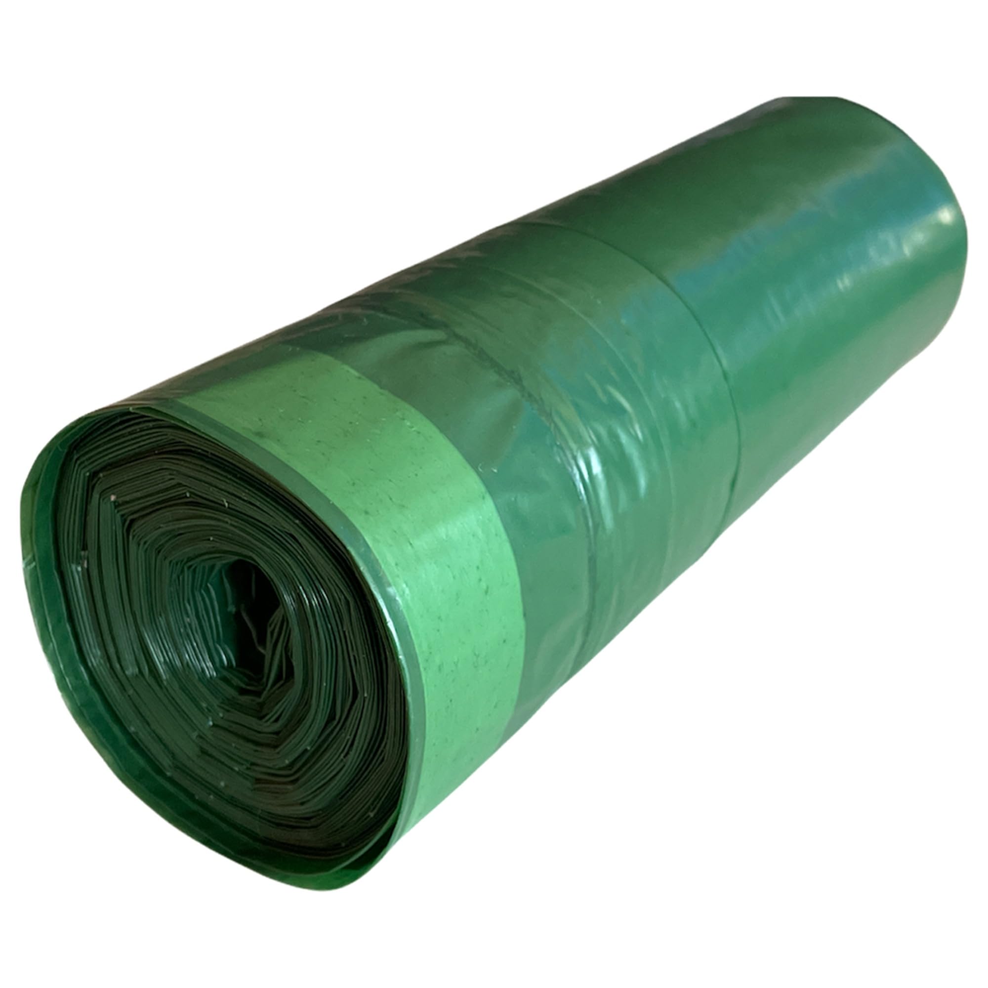 Alfapac - Rollo de 20 bolsas de basura con autocierre, fabricada con materiales 100% reciclados, capacidad 30L, 55x60 cm, color verde