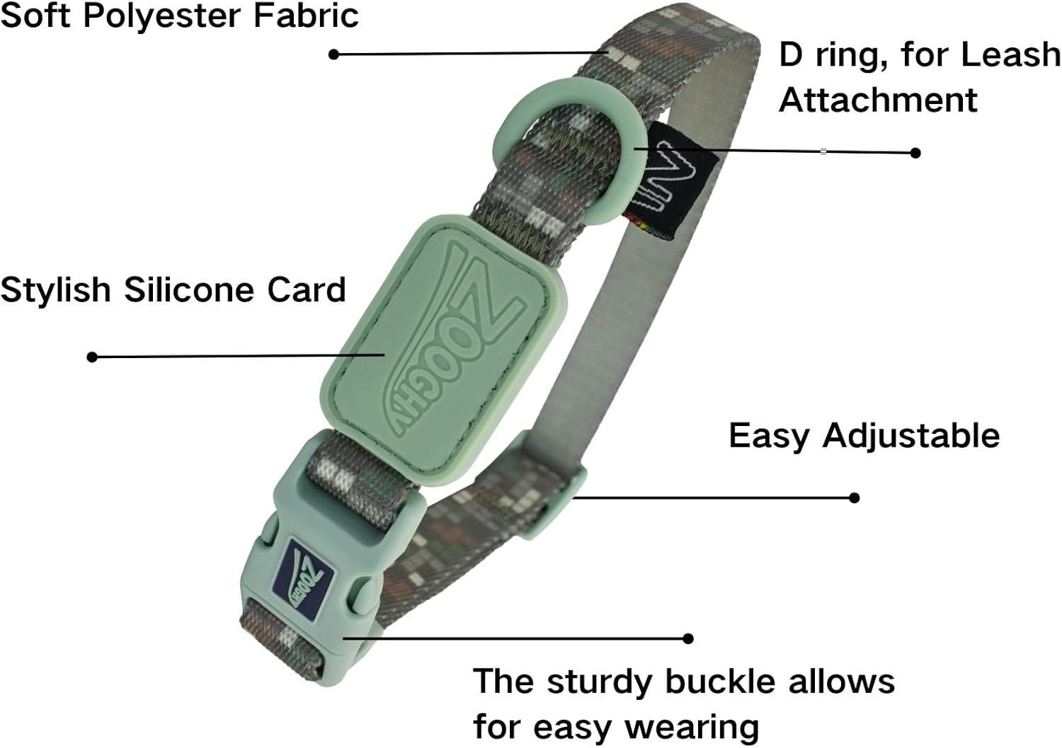 Dog Collar and Leash Set for Small, Medium, and Large Dogs, Personalized and Comfortable Thick Dog Collar with Leash, Great for Walking and Training,Mint Green, S