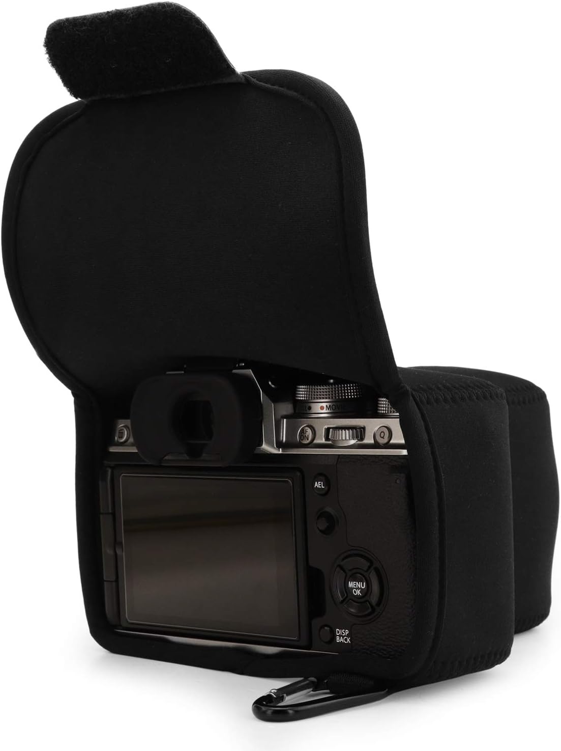MegaGear MG1916 Ultra Light Neoprene Camera Case Compatible With Fujifilm X-T4, X-T5 (Xf16-80MM) - Black, PU Leather