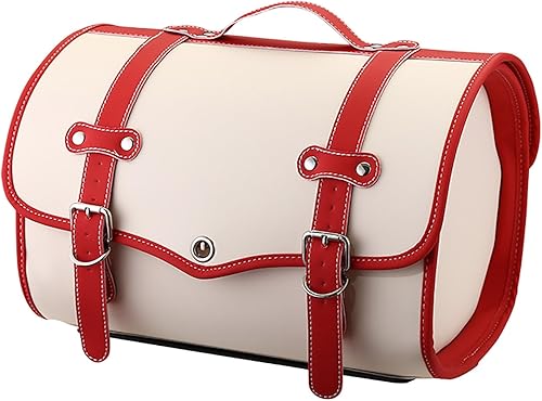 Miniatura 10 de Baúl superior de cuero retro para motocicleta, baúl universal impermeable para motocicleta, baúl de viaje para almacenamiento de equipaje de casco