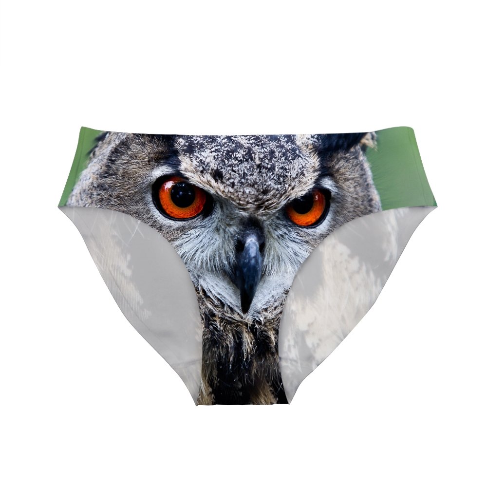HUGS IDEA Hipster Owl Print Ladies Panties Underwear Comforttable Underpants M