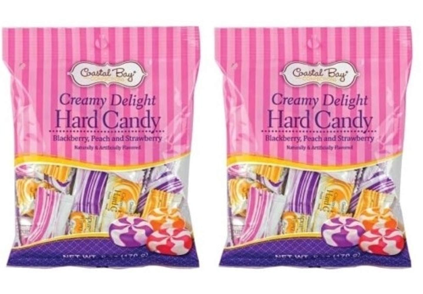 Coastal Bay Creamy Delight Hard Candy (Pack of 2) (.1 Pack (6.0 Ounce (Pack of 2))
