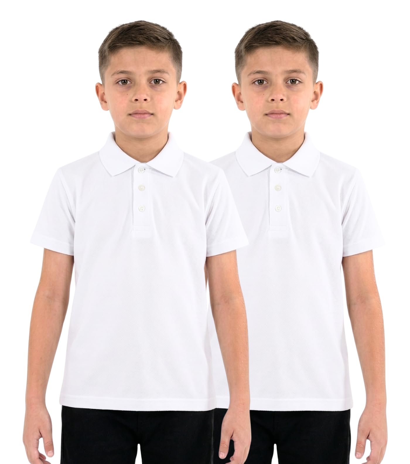 GW CLASSYOUTFIT 2 X 4X (Ragazze) Polo tinta unita (confezione da 2 o 4) T-shirt a maniche corte T-shirt da scuola uniforme PE Top da palestra