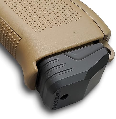 Milspin Placa base de cargador con peso compatible con Glock Gen 1-5 | Beef Jones | Accesorios (Armor Black, modelos G17 17L 18 19 19X 22-24 26 27