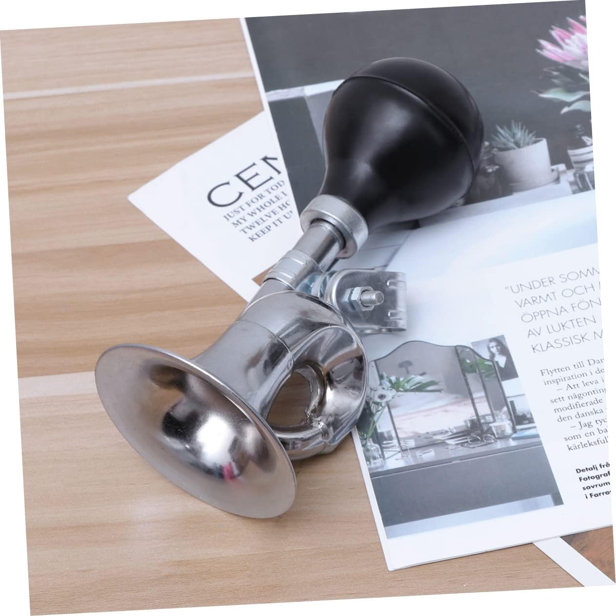 Loud Bike Horn for Cycling, Aluminum Alloy Handlebar Alarm, Silver