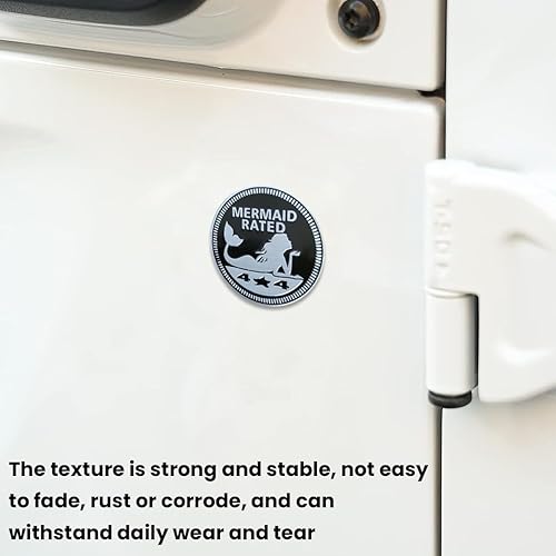 Miniatura 4 de BESULEN Emblema de automóvil de 4 x 4 pulgadas, emblema redondo de aluminio 3D, calcomanías decorativas para interior y exterior de automóvil,