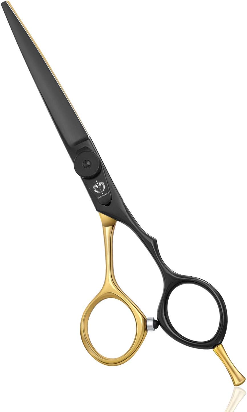 Professional Barber Hair Scissors 6 Inch Sharp Hair Shear Gold Titanium