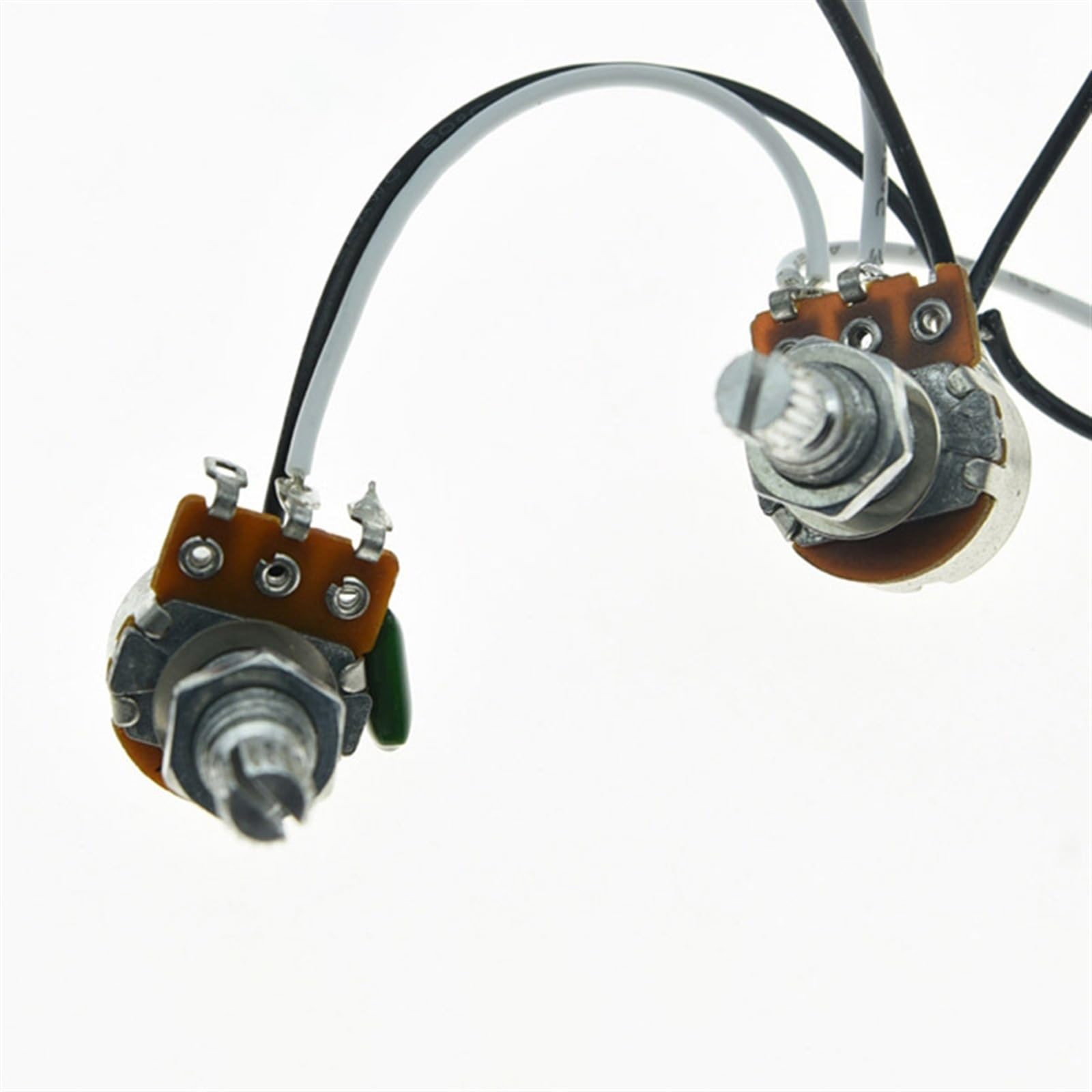 Arnés De Cableado Guitarra Circuito De Potenciómetro De 250 K/500 K Para Arnés De Guitarra 1V1T (1B, 1A) Con 3 Tapas Y 2 Tornillos(500K)