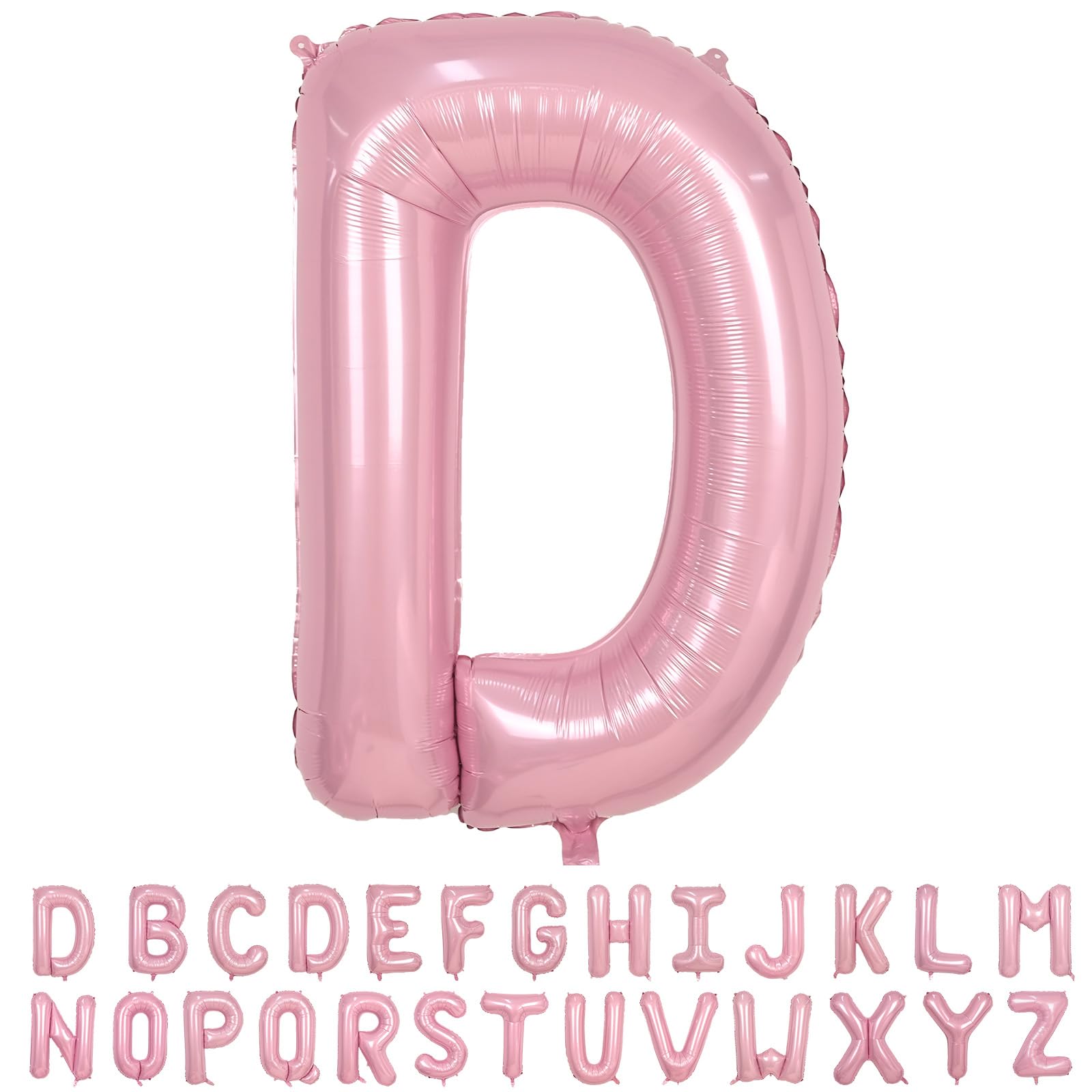 40 Inch Pink Letter Balloons, Large D Letter Balloons Foil Helium Balloon, Foil Big Single Alphabet D Balloon, Pink Letters for Birthday Party