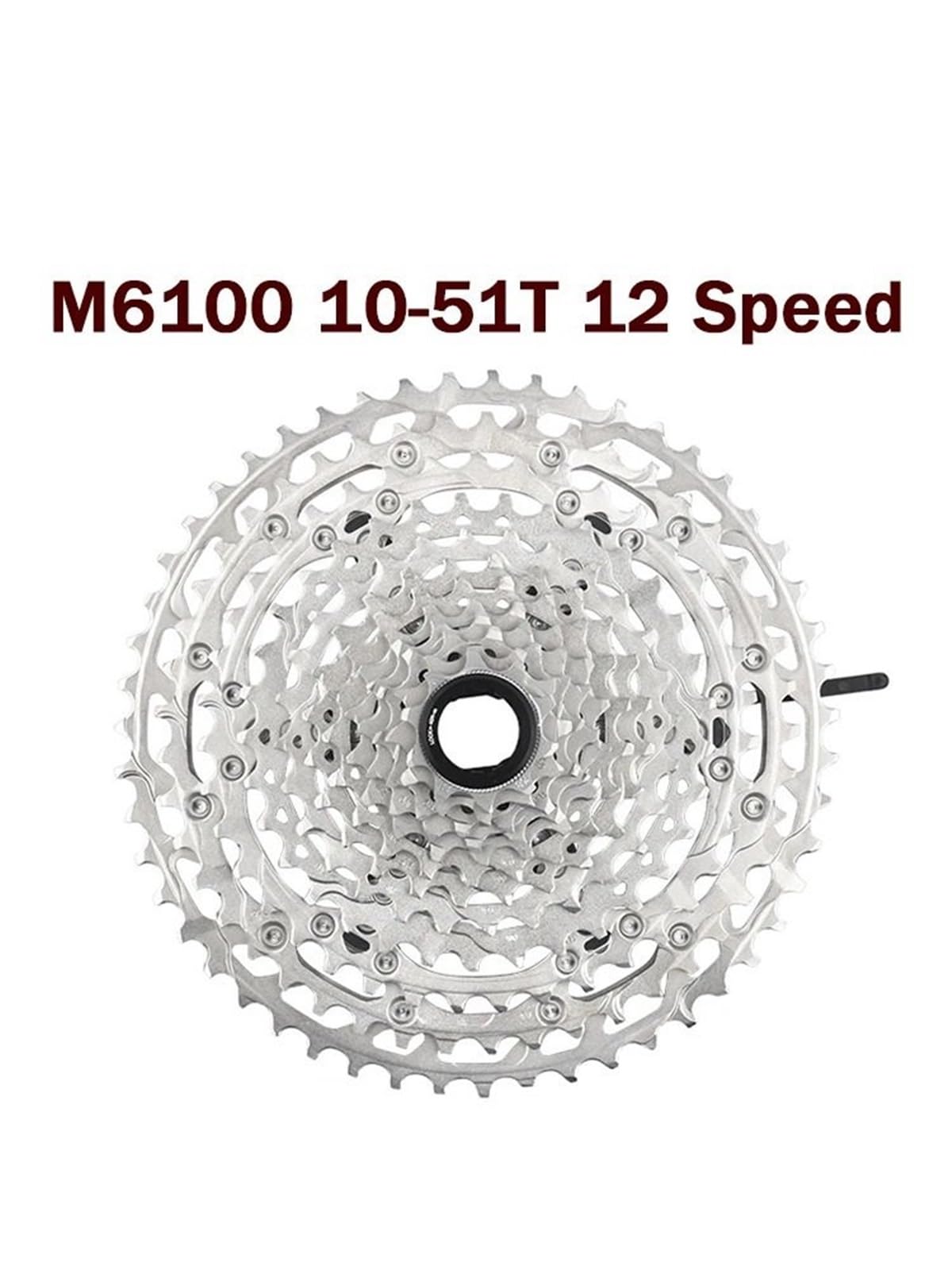 Fahrrad Kassette Passend für Shimano Deore M6100 51T MTB 12S Spline Kassette 10-51T Mountainbike Ratsche 12V K7 12 Geschwindigkeit Kettenrad MTB Freilauf