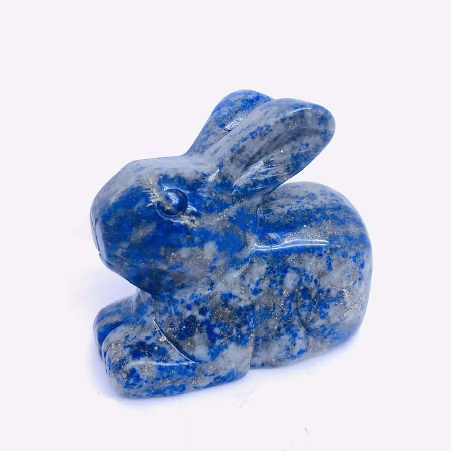 ラピスラズリ　像 Amazon.co.jp: FUFIZU 天然ラピスラズリ クォーツ ウサギ像 彫刻
