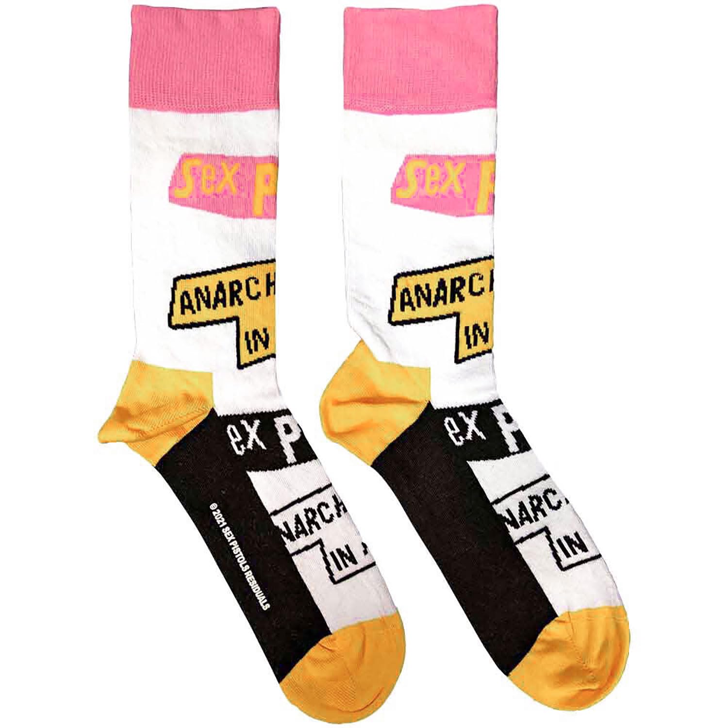 Sex Pistols Anarchy In The UK Socks One Size UK 7-11 NEW OFFICIAL