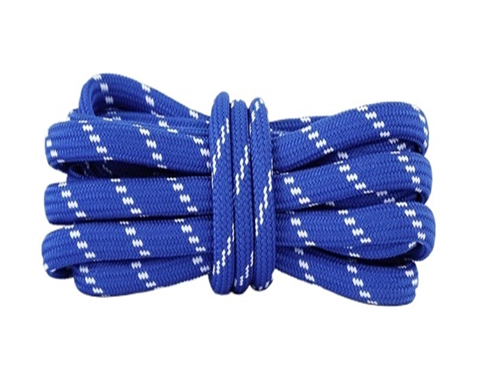 GPDNBIEU Shoelaces, DIY Freedly Round Leather Shoelaces Canvas Casual Boots Shoe Laces Rope Shoestrings(1 Pair Blue)