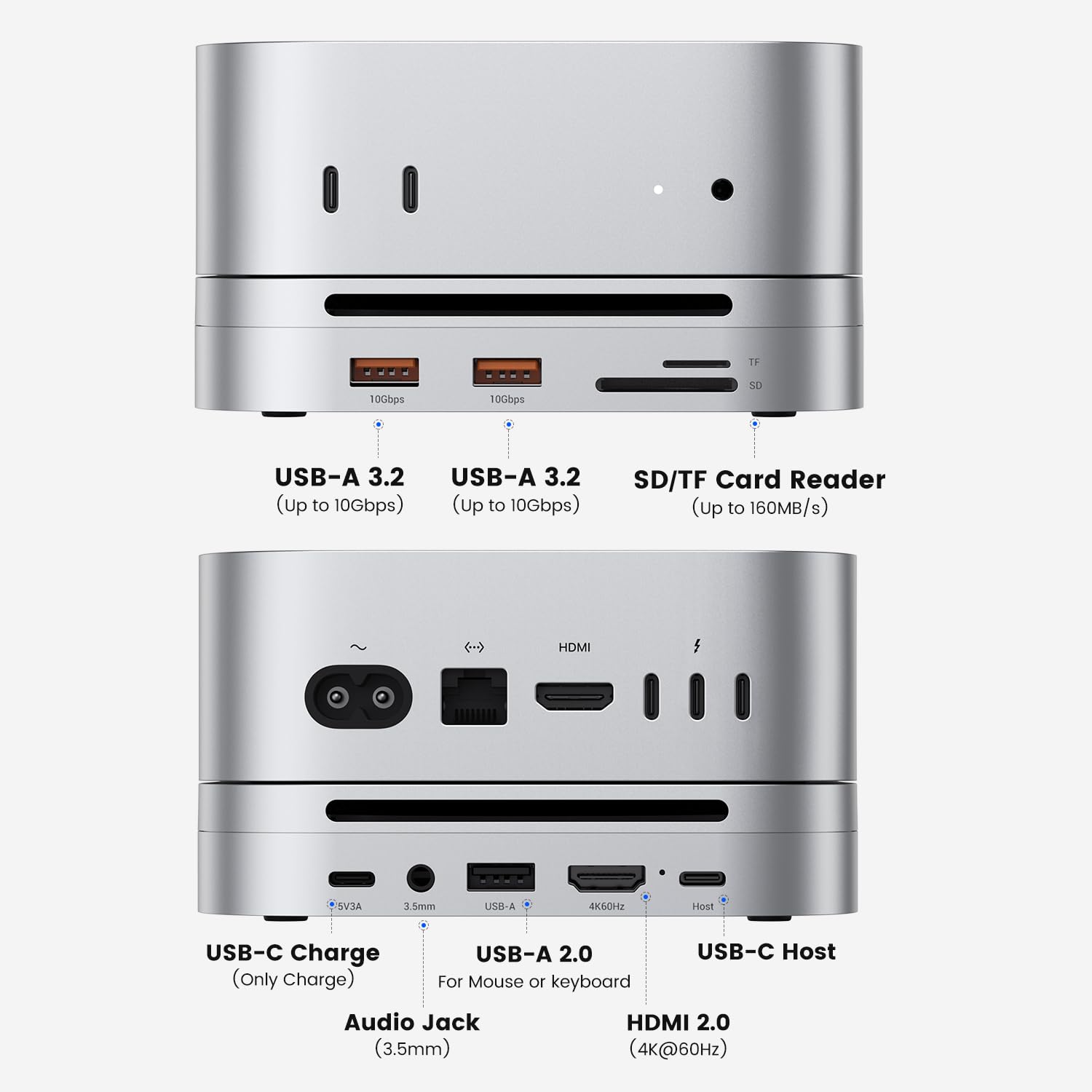 Amazon.co.jp: NVMe SSDエンクロージャ付きMac mini M4ドック、Mac 