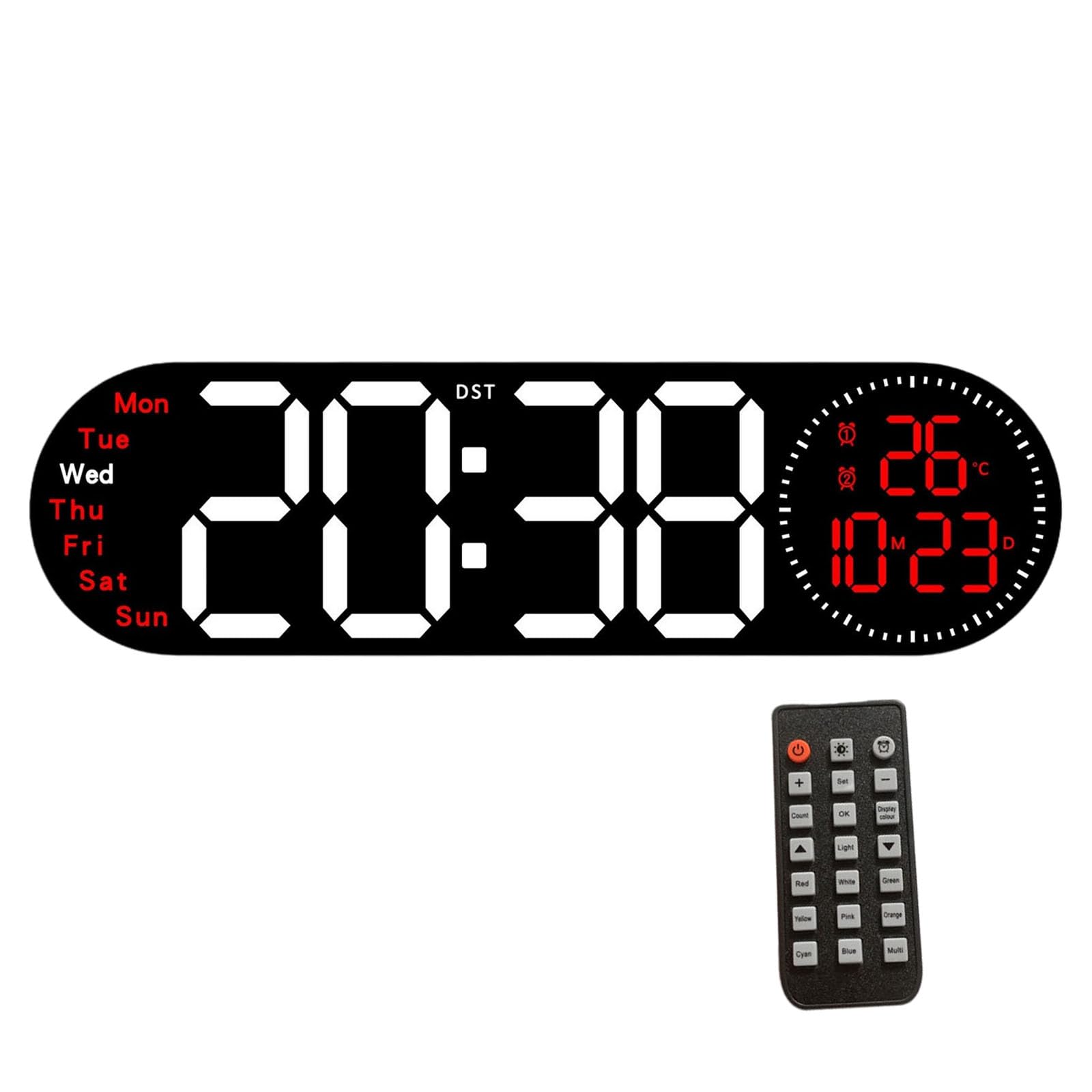 Grande horloge murale LED facile à lire pour rompre avec les petits affichages flous