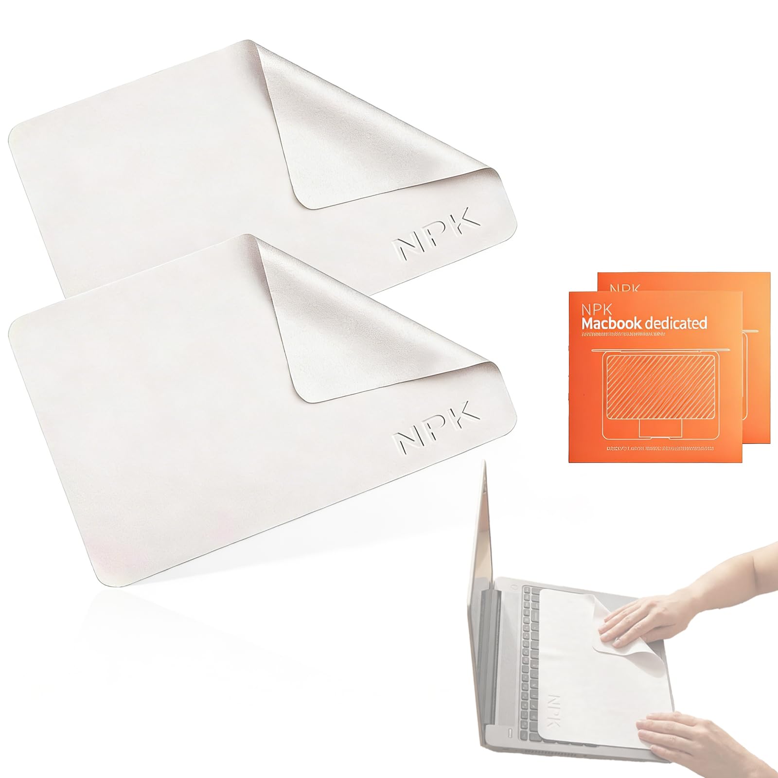 Protection Clavier Et Écran pour Ordinateur Portable – Kit 2 Pièces avec Chiffon Microfibre (34 X 22,5 Cm), Compatible avec Ordinateurs Portables 15–16 Pouces, Smartphones, Tablettes Et TV Connectées