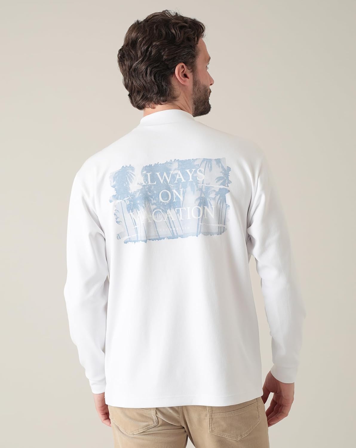 トラヴィスマシュー ホワイト モックネック 長袖シャツ インナー XL