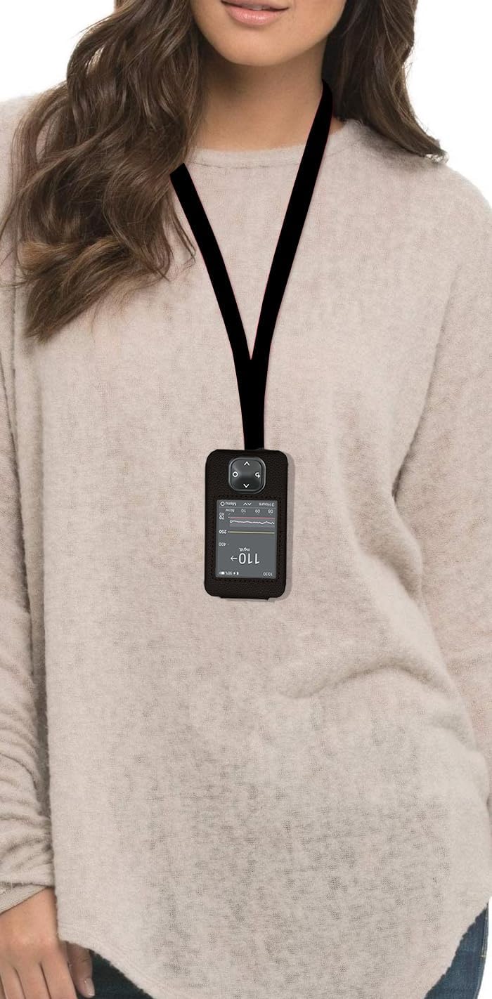 Fitted Leather Case W/Screen Protector (Lanyard Included) for Dexcom G7 / G6 Receiver (BBrown)