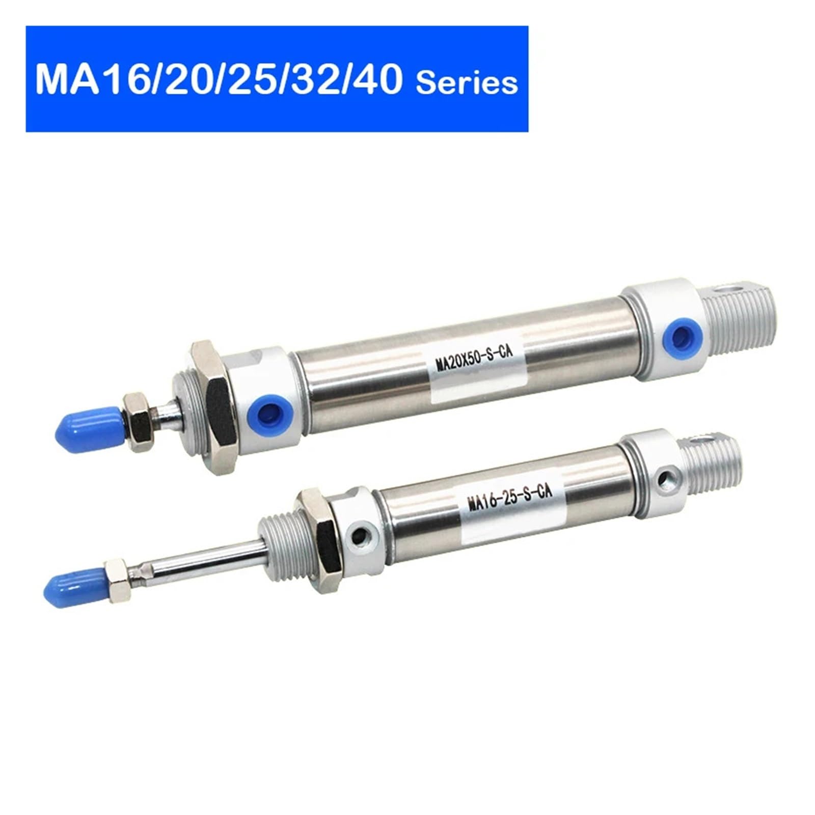 Edelstahl magnetischer Doppelwirk Kompakt Pneumatikzylinder | MA Serie,0,7MPa,16-40mm Bohrung,mehrere Hublängen,Pneumatikteil(400mm Stroke,25mm Bore)