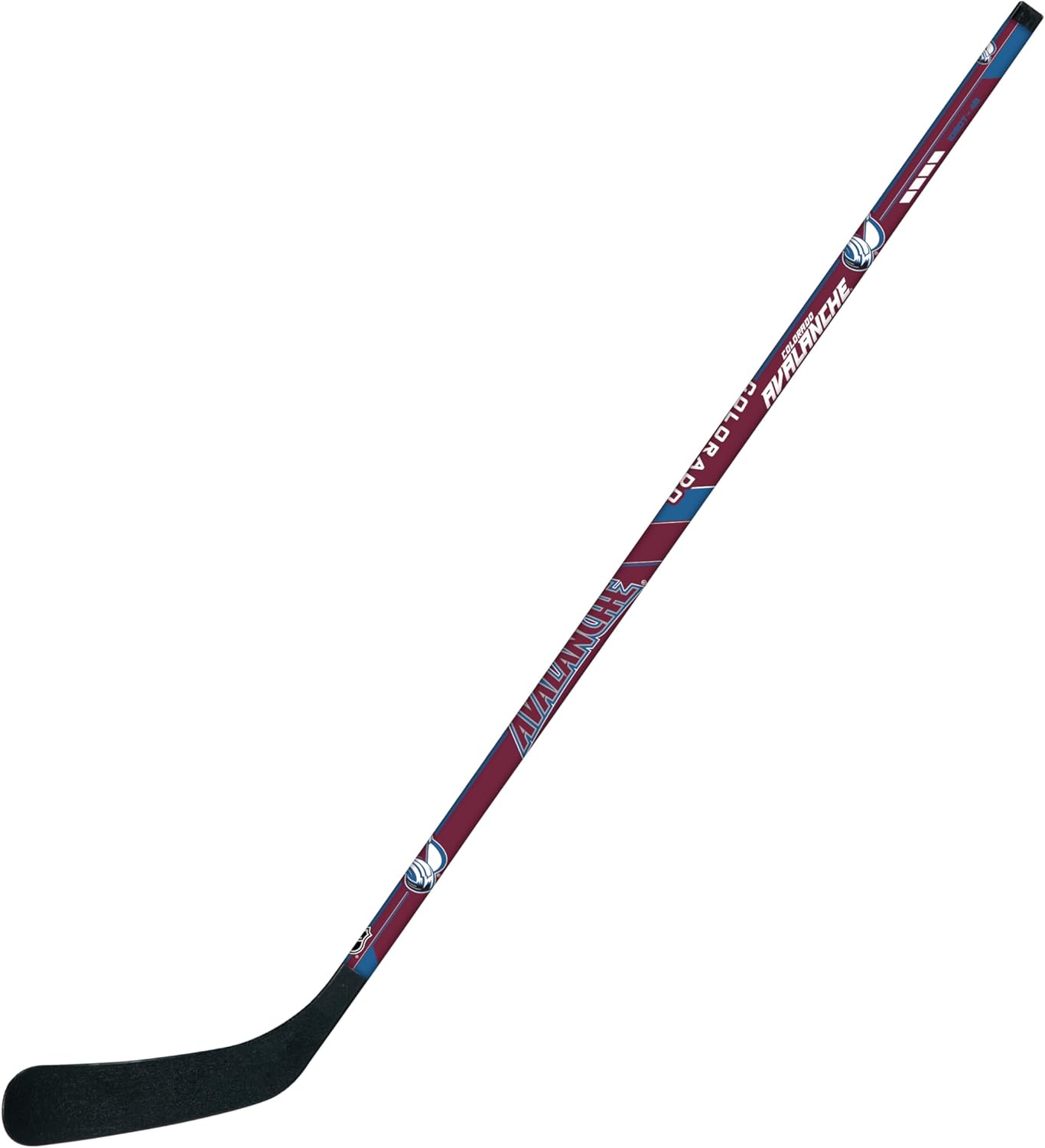 Franklin Sports NHL Colorado Avalanche Team 48-Inch Vinyl Hockey Stick (Left), Junior, Red