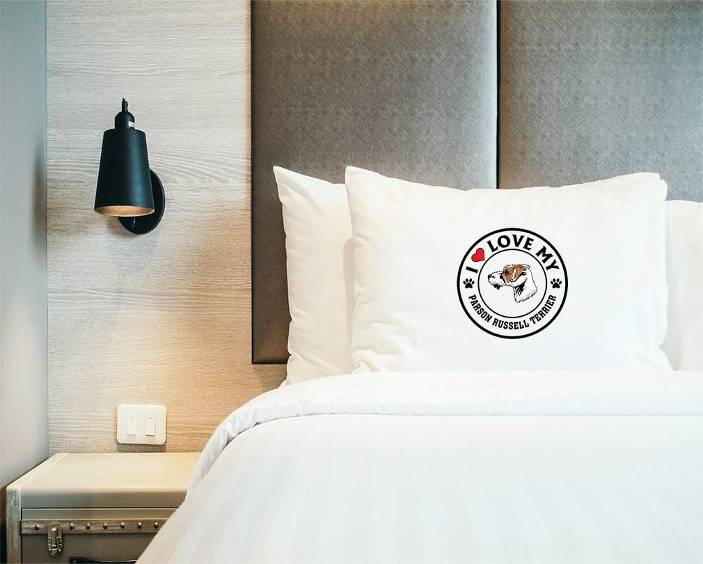 Style In Print Custom Pillow Case I Love My Parson Russell Terrier Dog A Pets Polyester Home Decor Bed Pillow Covers Personalized Text Here 30x20 Inches