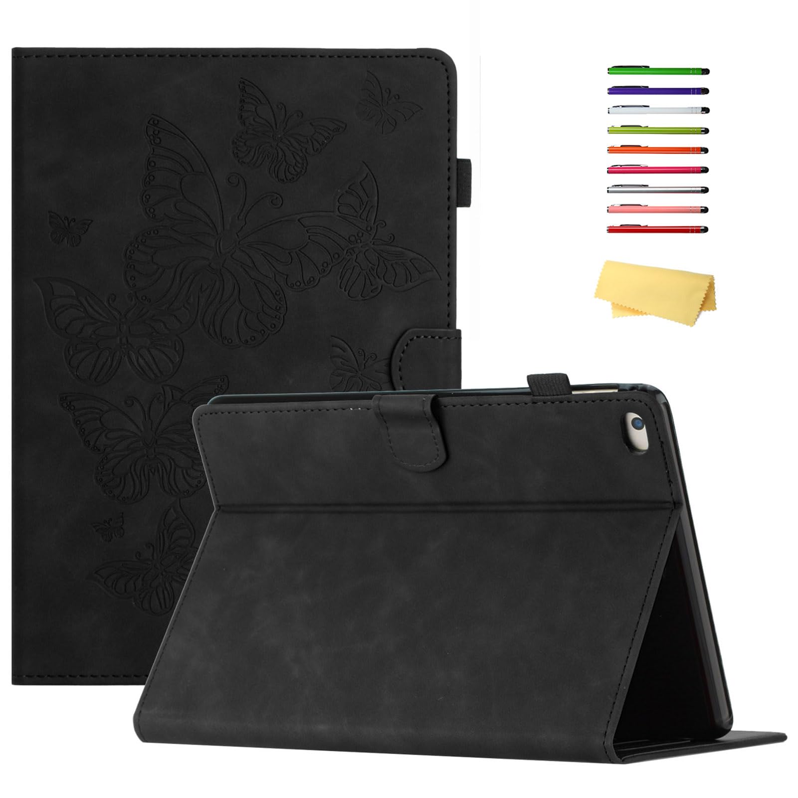 UUcovers Case for iPad 6th/5th Generation 9.7 Inch 2018/2017& iPad Air 2/Air 1 with Pencil Holder/Stand Faux Leather Folio Wallet Cover [Auto Wake/