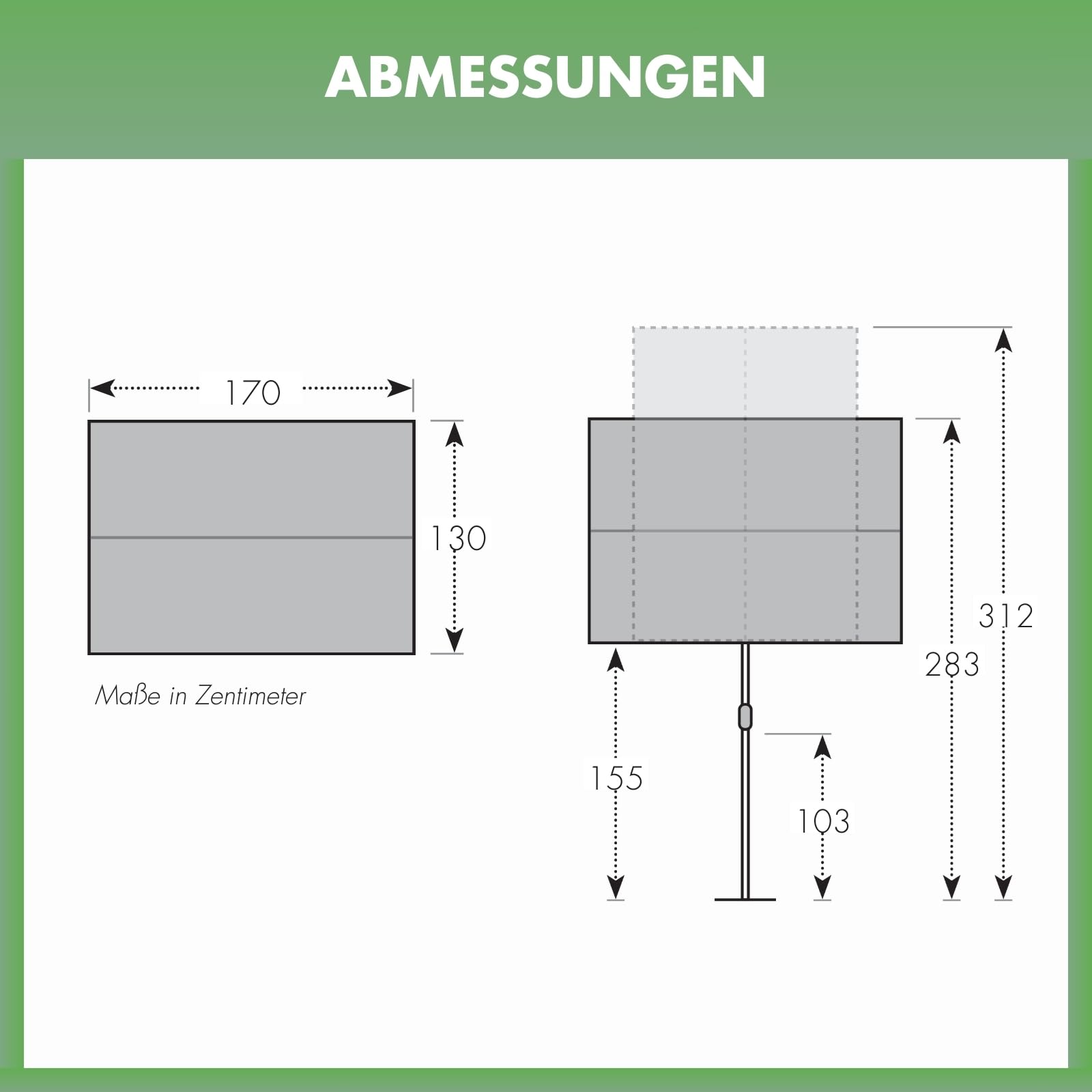 Doppler Active Balkonblende I Sonnenschutz für Balkon & Terrasse I Flexibler Sichtschutz I Sonnenschirm rechteckig & drehbar I flexibler Gartenschirm für Dachterrassen