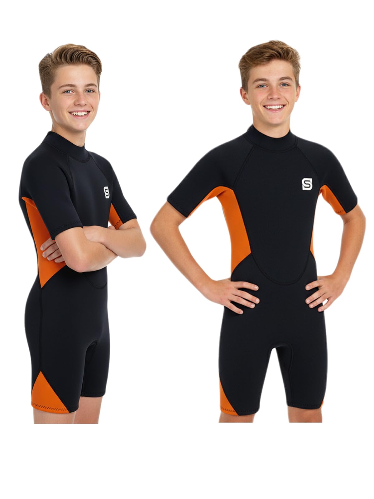 Summshall Kids Wetsuit for Boys & Girls, 2mm Neoprene Wetusits with UV50+ Protection – Keep Warm, Soft & Stretchy Youth Wet Suit for Swimming, Snorkeling & Surfing