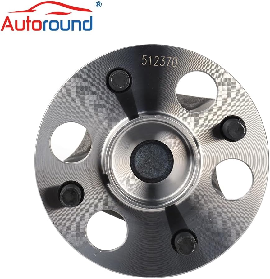 Autoround 512370 Rear Wheel Bearing and Hub Assembly Compatible with Toyota Yaris 2006-2014/ Prius C 2012-2019, Scion iQ 2013 4 Lugs w/ABS