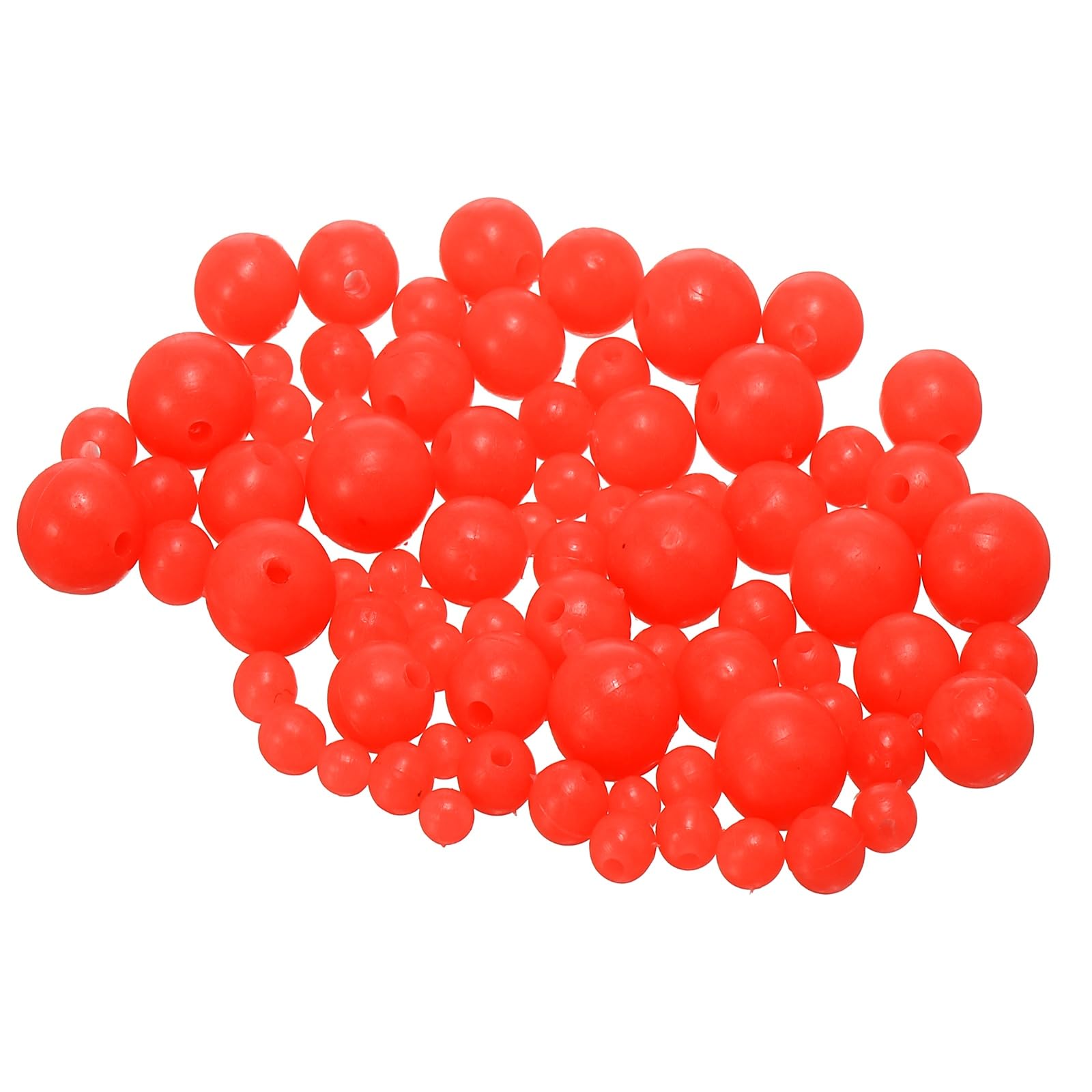 YELARXI Fishing Beads Glow Hard Plastic Fish Rigs 4/5/6/8/10 mm (500 Pack, Red)
