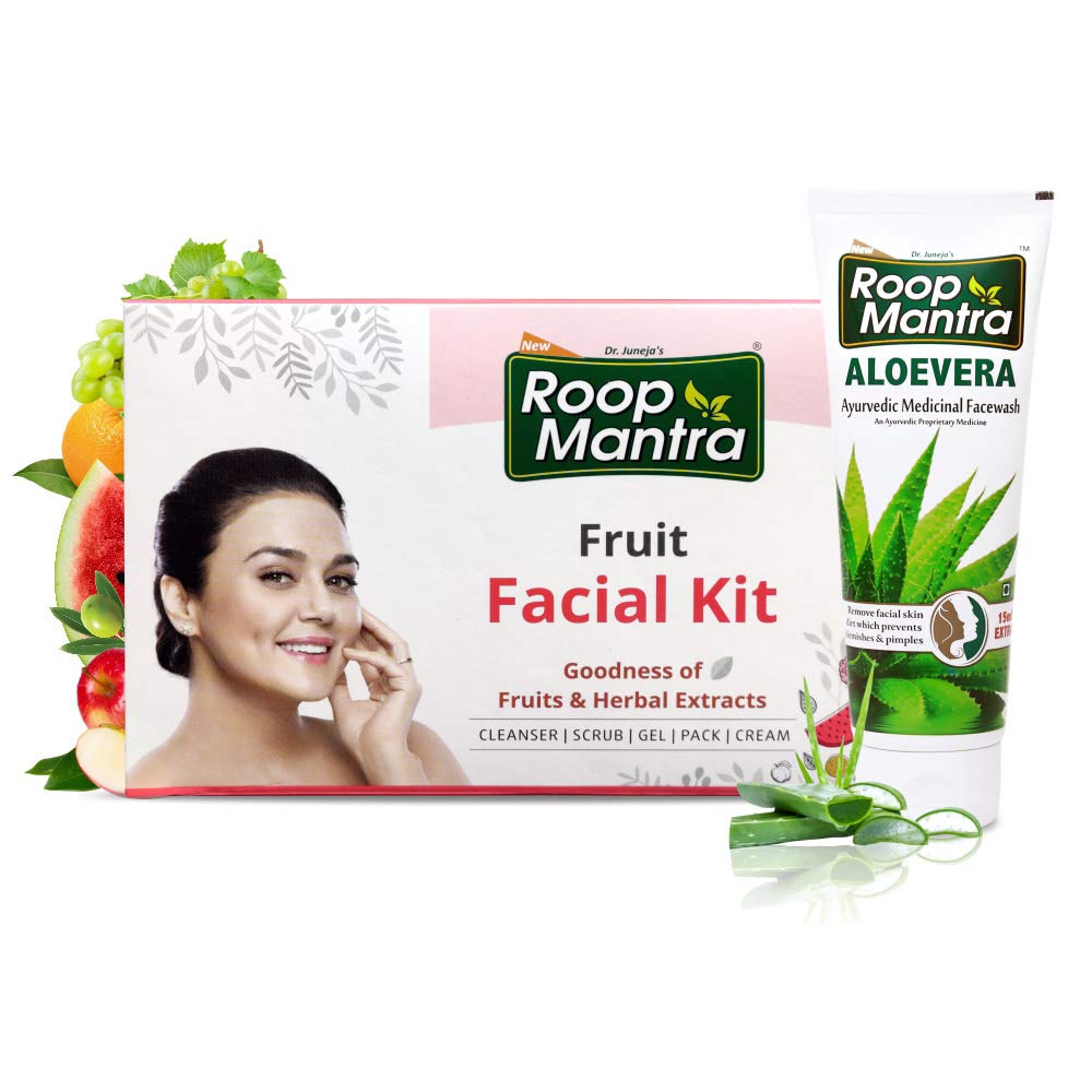 Roop MantraFruit Facial Kit 75gm + Aloevera Facewash 115ml