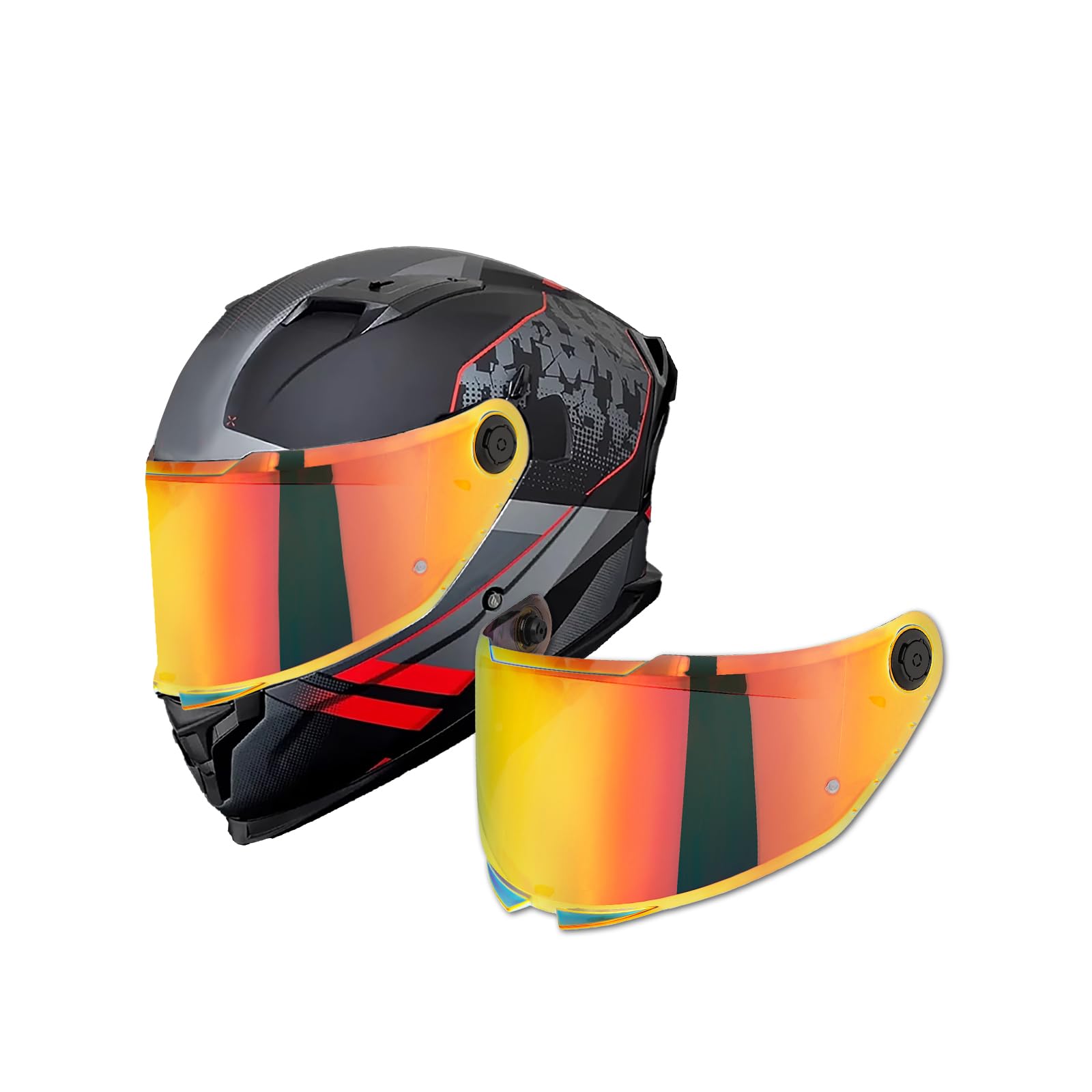 VCOROS Wizjer do kasku MT-V-28B Thunder 4 SV, kask motocyklowy wizjer | Motocyklowy wizjer chroniący przed wiatrem na całą twarz, soczewki kasku, wizjer do kasku motocyklowego, akcesoria zamienne