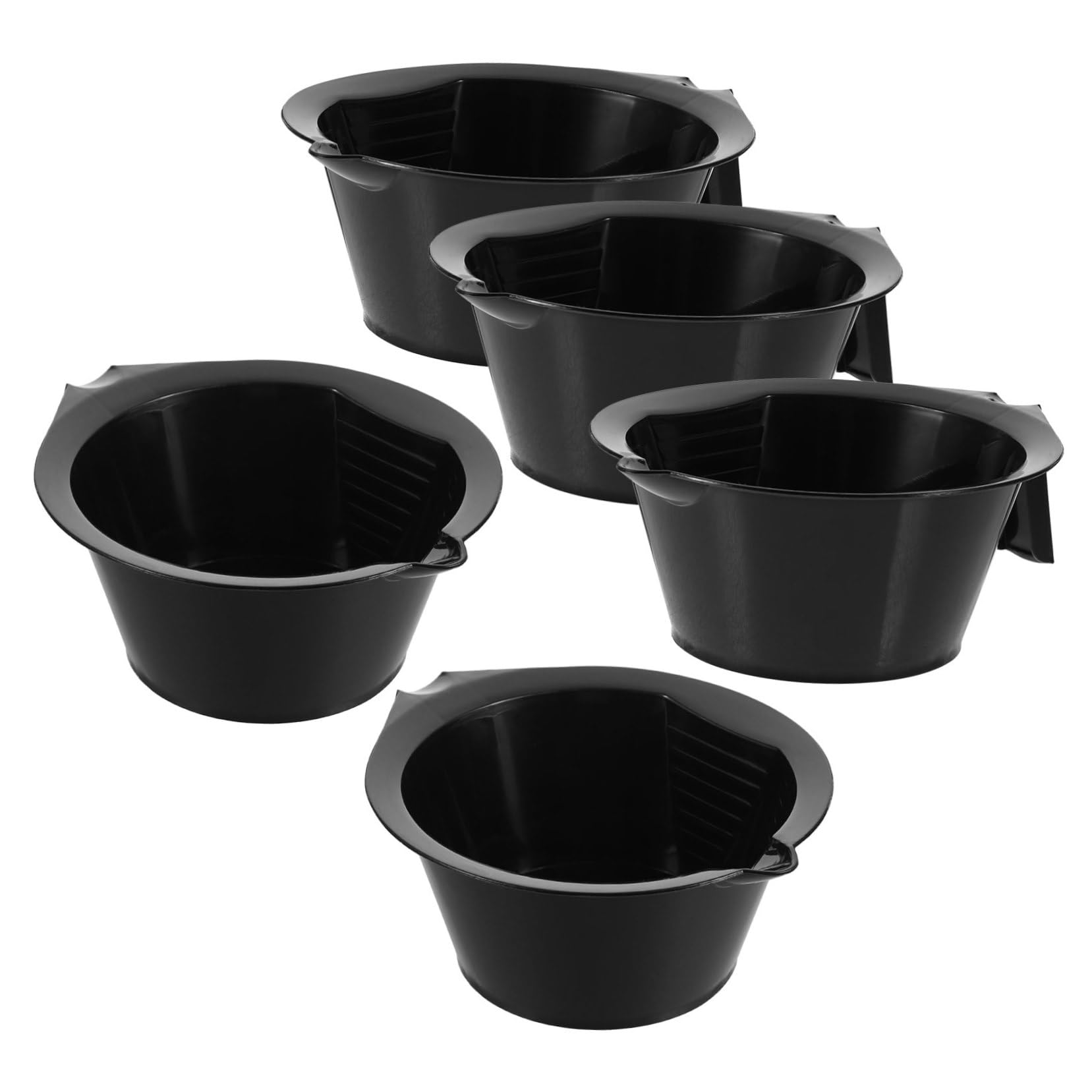 PLAFOPE Hairdresser Hair Dye Bowl Kit 5pcs Professional Mixing Tint Bowl for Salon Use