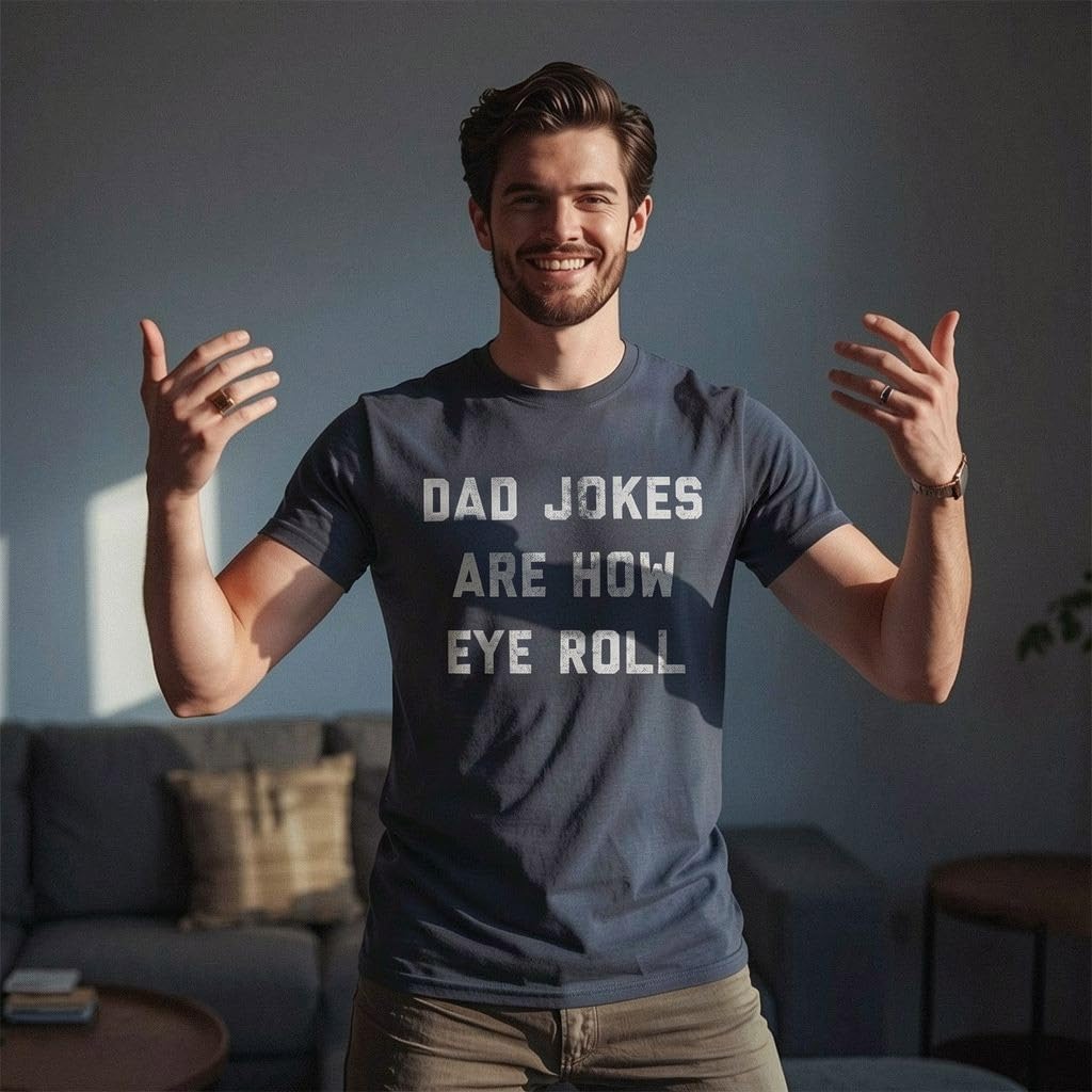 Camiseta divertida para el día del padre con texto en inglés "Dad Jokes are