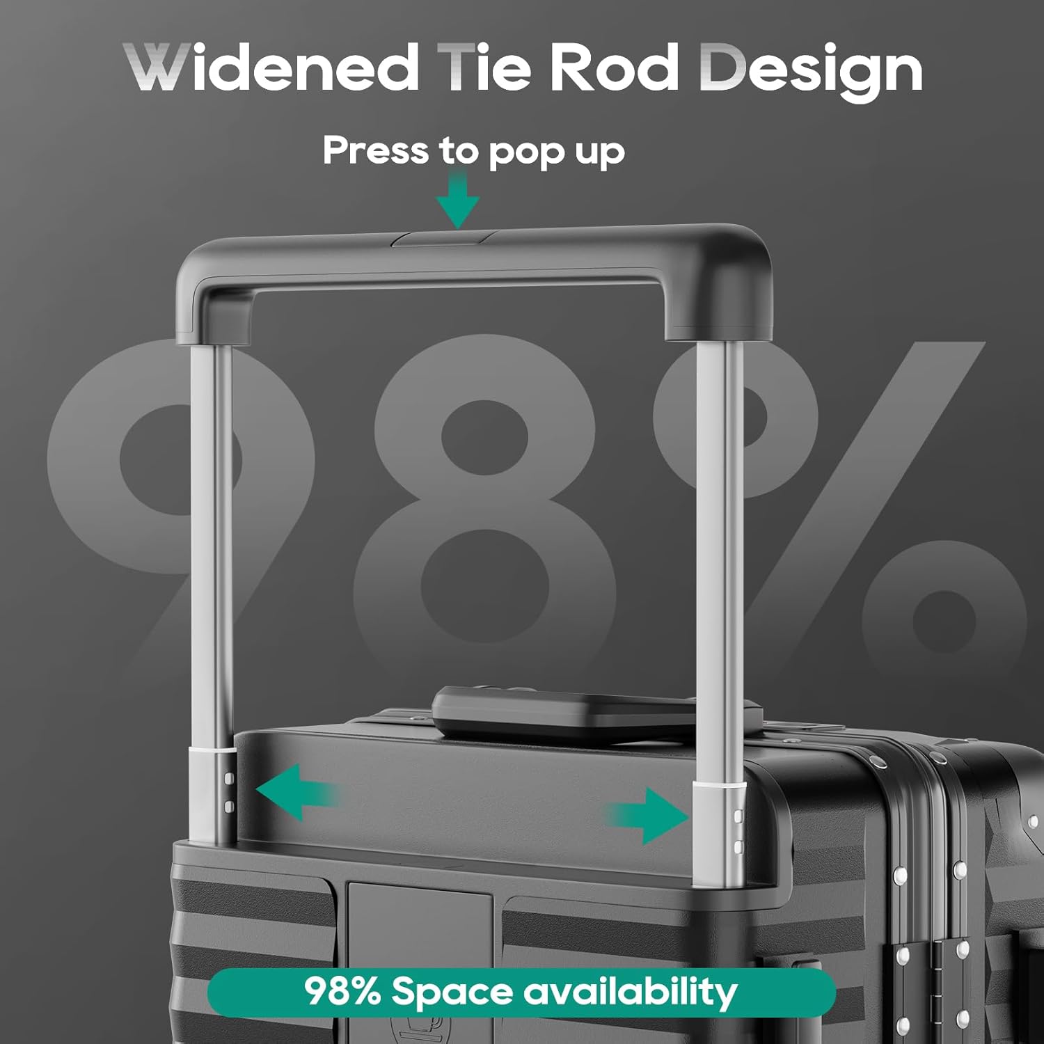 Joyway 20 Inch Carry on Luggage with Aluminium Frame and Front Pocket, PC Hardshell Suitcase with USB Port and Cup Holder, 21.5x14.2x9 Airline Approved, Luggage with Spinner Wheels and TSA Lock (Grey) - Image 7