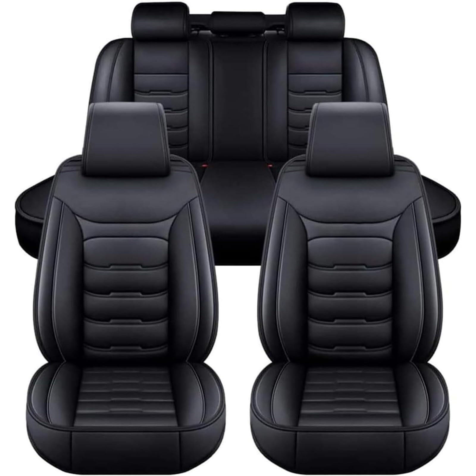 Coprisedili Auto per Toyota Hilux 2017-2025,Coprisedili Anteriori e Posteriori 5 Posti,Antiscivolo e Impermeabili,per la Maggior parte Delle Auto,Black