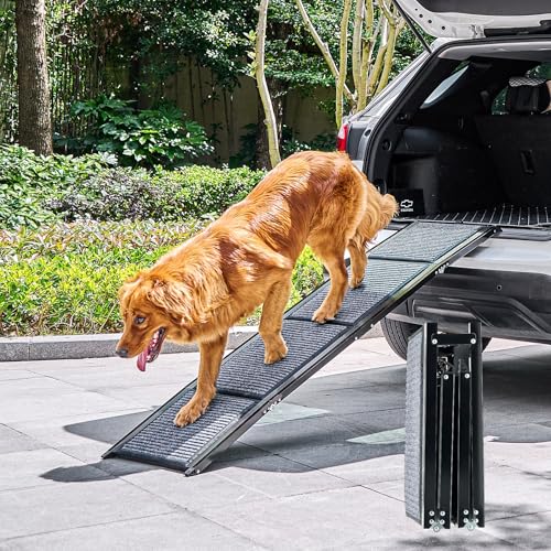 CO-Z 170 cm Rampa per Cani per Auto, Rampa Pieghevole per Cani Grandi fino a 90 kg, Rampa per Auto per Cani Portatile con Superficie del Tappeto Antiscivolo per Auto SUV Camion, Uso Interno Esterno